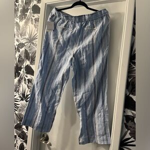 Charter club luxury 100% linen pants (capri)